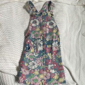 Gap kids floral denim jumper